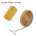 thumbnail image 2 of 3 Roll 0.3 Inch 3 Yards Self Adhesive Crystal Rhinestone Diamond Ribbon for Arts & Crafts Project Wedding Bright Gold, 2 of 5