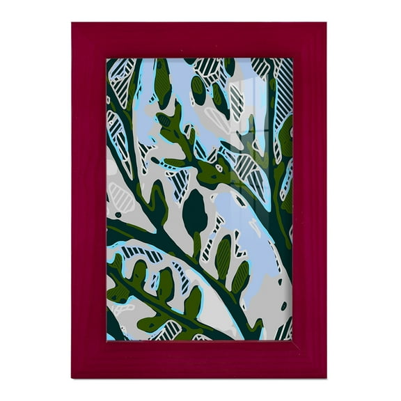 Abstract Tree Limbs II -Framed Print w/glass-Cherry Red