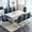 Black, variant on Sudica 71" White Faux Marble Dining Table Set for 6, Modern Rectangular Kitchen Dining Table with 6 Black PU Leather Upholstered Chairs