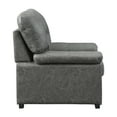 thumbnail image 3 of OakvillePark Mandeville Polished Microfiber Upholstered Living Room Chair, Dark Gray, 3 of 5