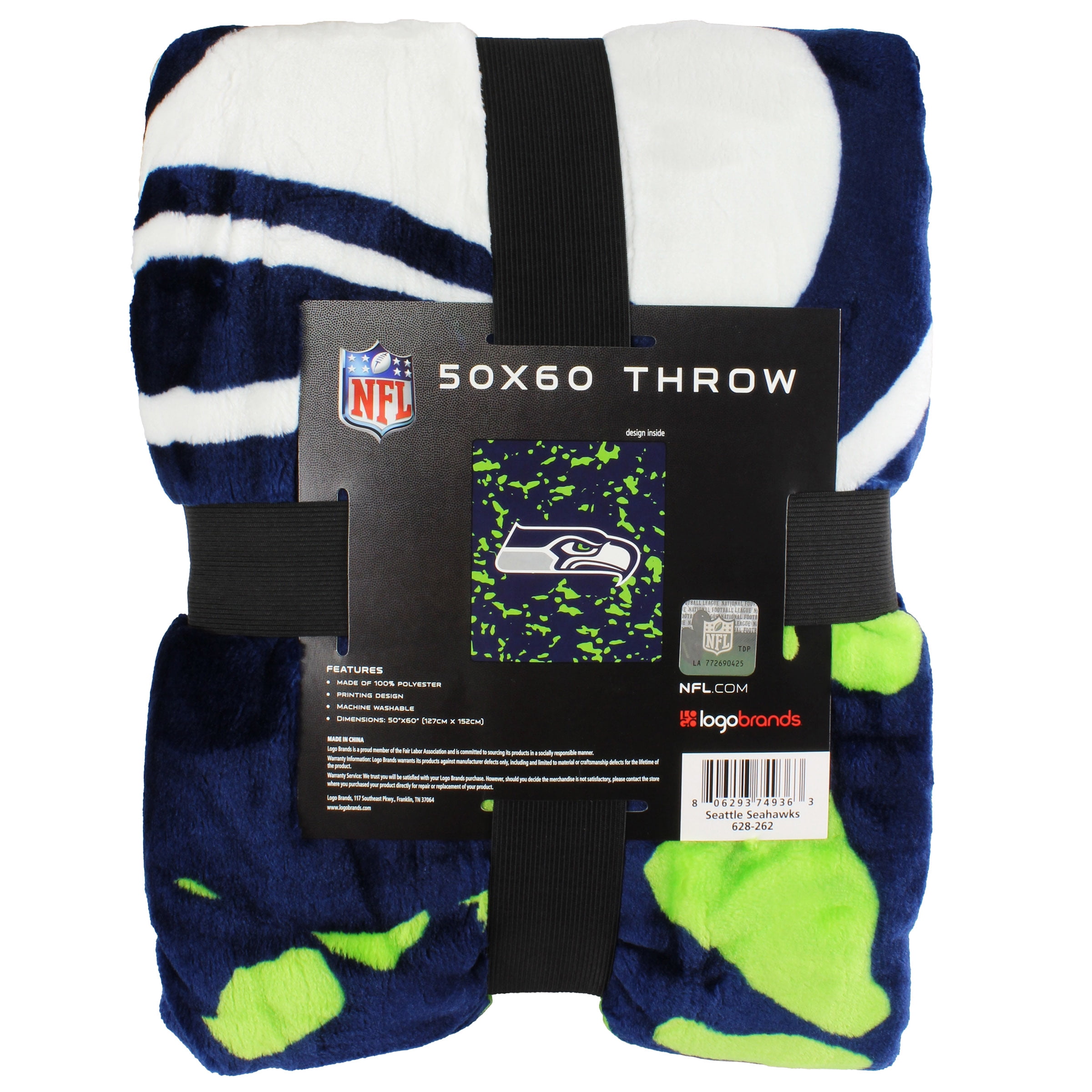 Seattle Seahawks 50 x 60 Teen Adult Unisex Comfy Throw Blanket