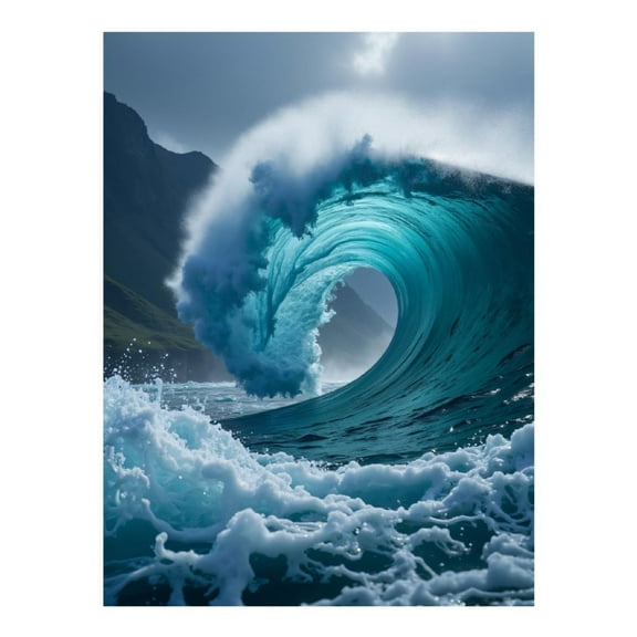 Diamond Art Kits for Adults, Ocean Wave Majestic Coastline 5D Diamond Painting Kits for Adults Beginners, DIY Full Drill Diamond Painting, Gem Art and Crafts 12x16