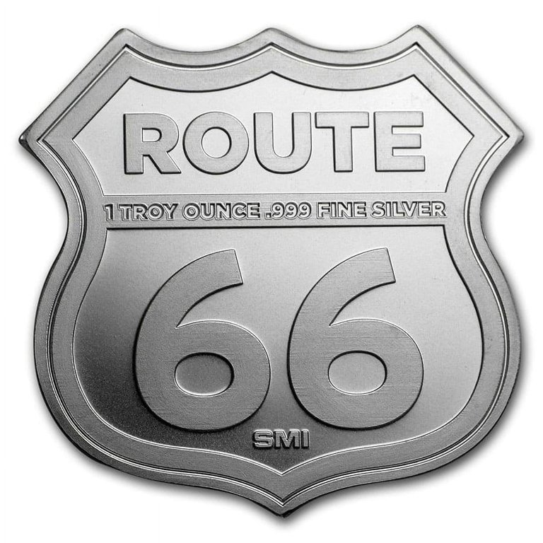 ルート66 .999 シルバー　1oz 銀貨 新品) アメリカ「ROUTE 66 ルート ハイウェイ」純銀 1オンス