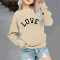 thumbnail image 2 of THDHVS Toddler Shirts, Kids Sweatshirt Crewneck Long Sleeve Sweatshirt Pullover Tops for Boys or Girls Beige 3-4 Years, 2 of 8