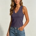 thumbnail image 4 of Pounoo Tank Tops for Women V-Neck Sleeveless Tops Everyday Errands Soft Stretchy Comfortable Relaxed Fit Daily Shirts Gift, 4 of 5