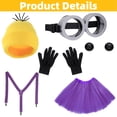 thumbnail image 3 of Women's holiday outfit set (including goggles/beanie/dress/suspenders/gloves) suitable for various occasions, holiday parties, and clothing accessories., 3 of 7
