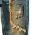 thumbnail image 5 of GYRATEDREAM Boy's Skinny Ripped Jeans Destroyed Distressed Taper Zipper Denim Jeans Pants with Holes, 5 of 9