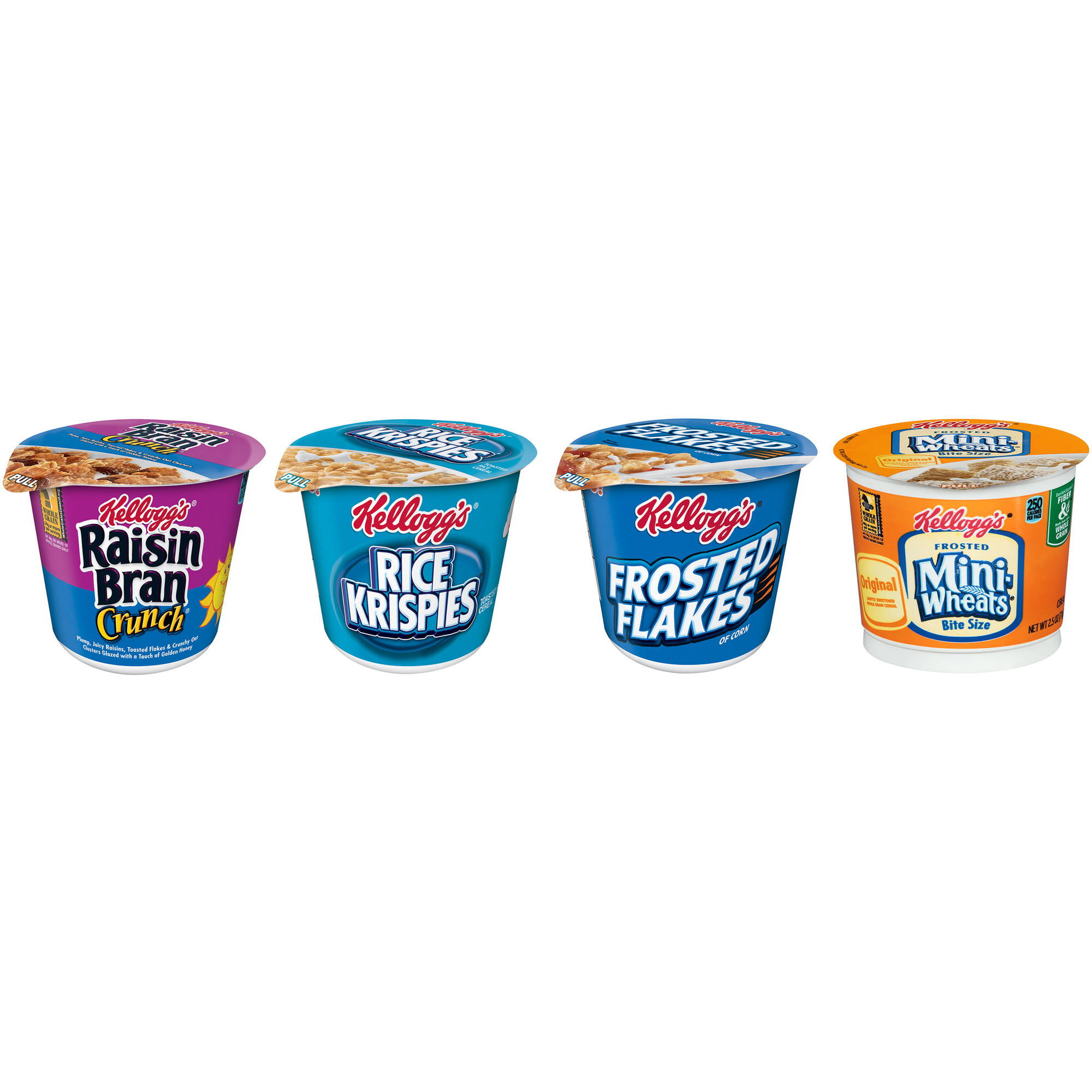 (24 Cups) Kellogg's Cereal Cups, Classic Variety Pack, 42.7 Oz