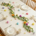 thumbnail image 6 of Colorful Easter Egg Garland - 69 Inch Long Spring Vine with Leaves for Door, Mantel, Wall, and Patio Decor, Indoor Outdoor Use, 6 of 9
