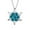 Blue, variant on Censtreet Christmas Necklaces for Women Heart Chain Light Pendant Clavicle Snowflake Necklace Temperament Necklaces & Pendants
