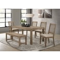 thumbnail image 2 of Coaster Scottsdale 6-piece Rectangular Wood Dining Set Washed Brown, 2 of 20
