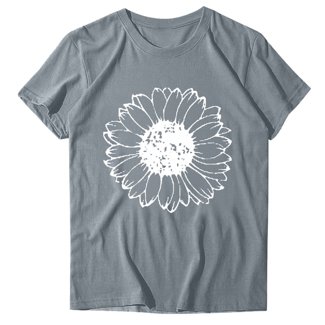Birdeem T-Shirt à Manches Courtes Imprimé Col Rond Mode pour Femmes Chemise Décontractée Ample
