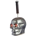 thumbnail image 2 of 6.5" Skull Shaped Mirror Disco Ball Decoration With Red LED Eyes And Spinner, 2 of 2