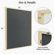 30x36 Gold Bathroom Mirror for Wall, Metal Framed Vanity Mirror, Large Rectangular Mirror Over Sink, Mid-Century Modern Decor, Flush Mount