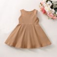 thumbnail image 4 of Odeerbi Infant Girls Summer Cotton Tank Dress Cute Rib Knit A-Line Sun Dress Sweet Solid Color Round Neck Sleeveless Dress Infant Girls Clothes, 4 of 4
