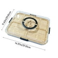 thumbnail image 3 of EclipseJewels 6-Compartment Food Tray with Lid, Portable Snack and Cheese Tray for Picnics, Parties, and Home Kitchens, Wooden Serving Platter for Organized Display,Multicolor, 3 of 6