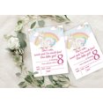 thumbnail image 4 of Darling Souvenir Blue Birthday Invitation Card 28 Pcs Fill or Write In Blank Invites Printable Party Supplies 5 x 7 Inches, 4 of 5