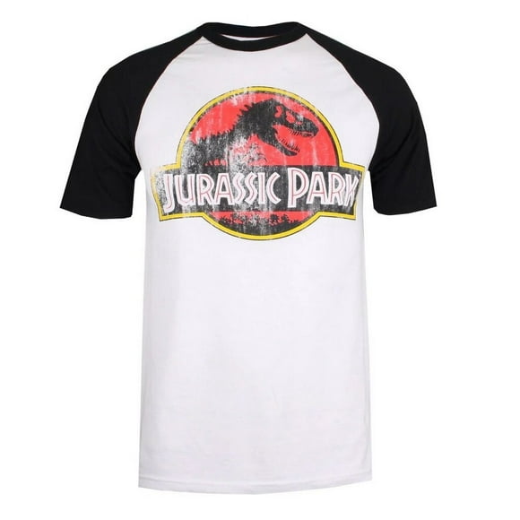 Jurassic Park T-Shirt à Logo pour Homme en Détresse