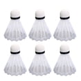 thumbnail image 1 of OULII 12Pcs White Playing Shuttlecocks for Badminton Sturdy Structure and Extra Durability, 1 of 7