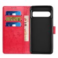 thumbnail image 6 of Designed for Google Pixel 8 Pro Case, Wrist Strap Flip Kickstand PU Leather Wallet Case Cash Card Slots Holder, Protective Shockproof Pattern Women Cover for Google Pixel 8 Pro, Rose, 6 of 7