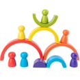 thumbnail image 2 of Juguetes De Bloques De Arcoíris Apilables De Madera Para Niños, Juguetes Educativos Diy Montessori Creativos, Bloques De Equilibrio De Construcción, Juguetes De Matemáticas Para Niños Pequeños sonducket FN002365-00, 2 of 6