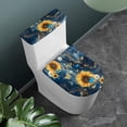 thumbnail image 2 of SEANATIVE Blue Marble Print Toilet Tank Lid Covers Set of 2 Toilet Lid Dust Cover Toilet Protector Washable Sunflower Toilet Lid & Tank Covers Reusable Bath Room Bowl Lids Protector Home Decor, 2 of 7