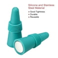 thumbnail image 4 of Uxcell Silicone Wine Bottle Stoppers Sealer Caps Cover for Drink Blue 8Pack, 4 of 5