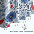 thumbnail image 6 of Pioneer Flower Floral Print Pattern Shower Curtain 36"x72" ,Bathroom Decorative Shower Curtains Set with 12 Hooks,Modern Waterproof Washable Shower Curtain, 6 of 6