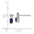 thumbnail image 3 of FB Jewels Sterling Silver Rhodium-plated Amethyst Earrings, 3 of 3
