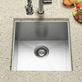 thumbnail image 3 of Houzer Contempo 17 in Stainless Steel Undermount Single Bowl Bar Sink with Strainer and Grid - CTR-1700, 3 of 7