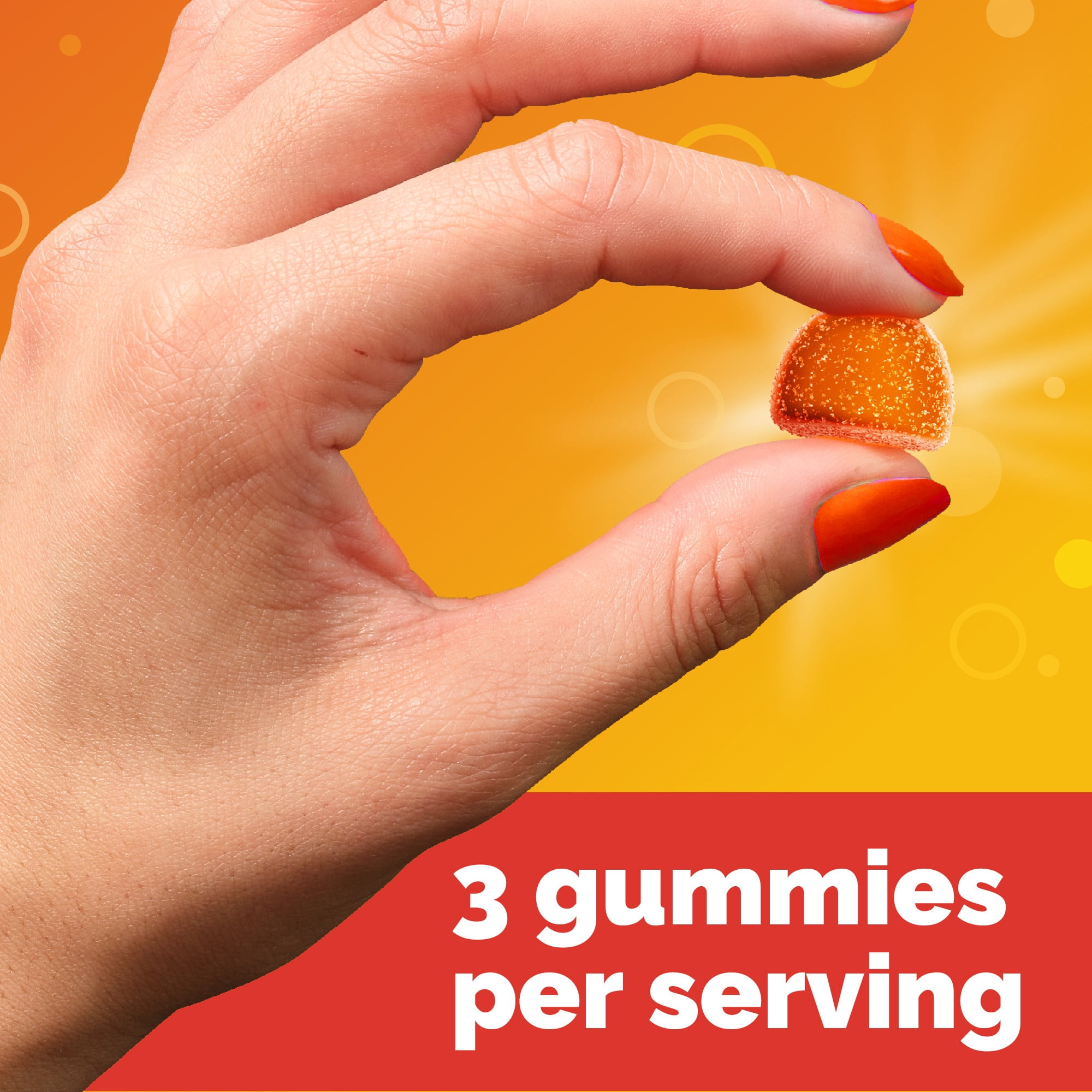 (3 pack) Emergen-C Adult Vitamin C Immunity Supplement Gummies, Fruit Flavors, 45 Ct