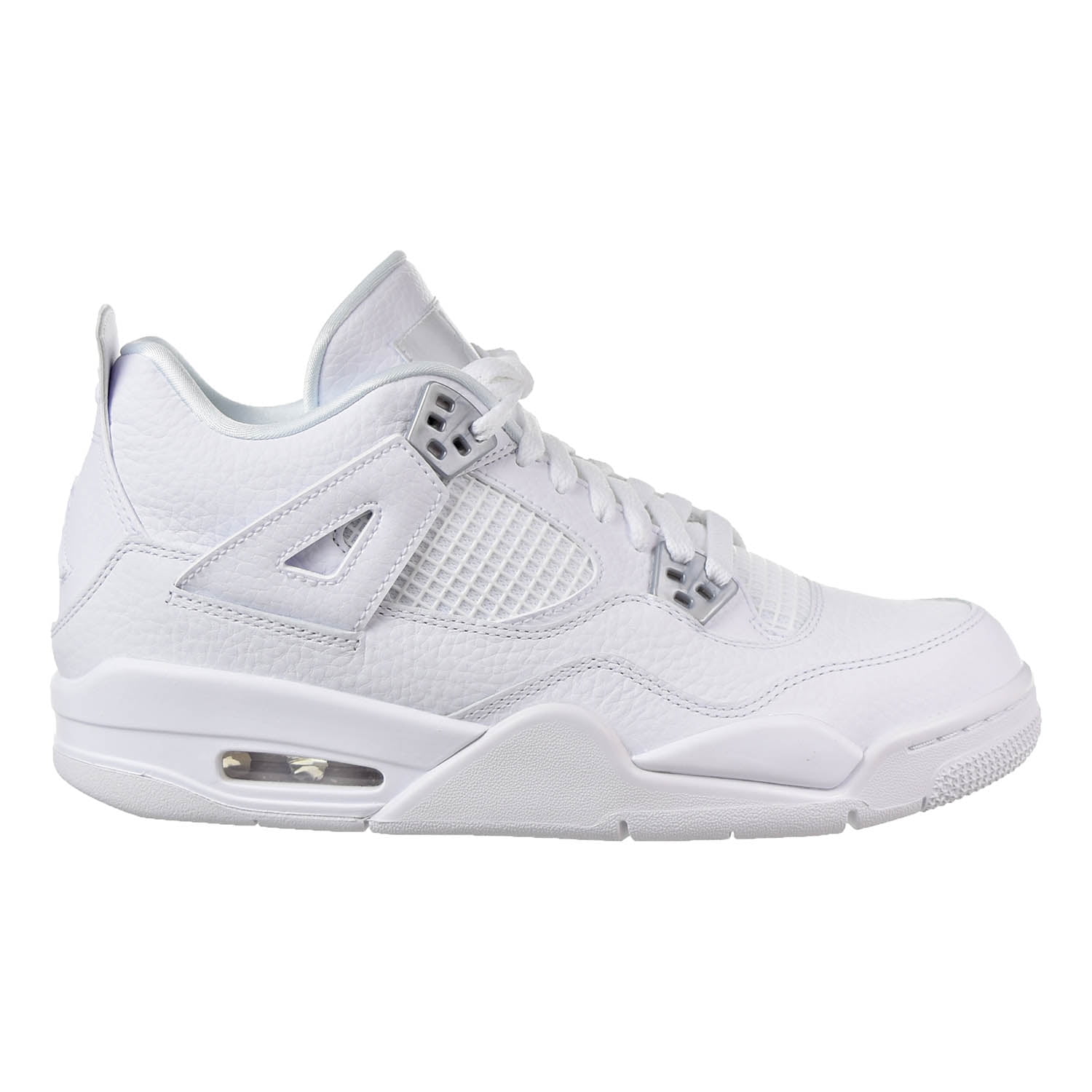white and silver jordan 4