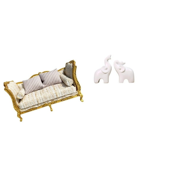Esculturas De Elefantes Y Sofás De Madera En Miniatura, Adornos únicos, Muebles De Simulación Artesanal, Juguete Para Casa De Muñecas, Escenas De Vida, Decoración De Mesa, Decoración Del