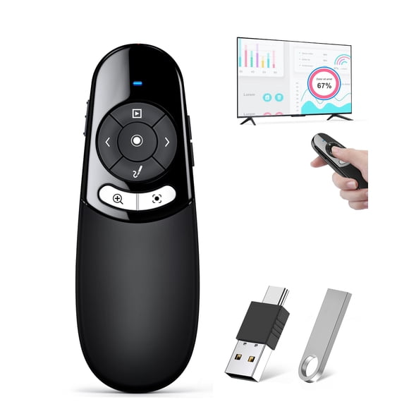 Presentation Clicker HEYLACOOLX con lupa para pantalla de TV
