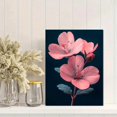 thumbnail image 2 of Qisvanset Framed Canvas Wall Art 12x16 Inch Pink Geranium Rose Floral Panoramic Wall Art Print, 2 of 5