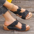 thumbnail image 5 of Nmnitkp Sandals for Women 2025 High-Quality Materials Women's Slide Flat Sandals - Comfortable Slip On Plait Toe Thong Strappy Spring Summer Shoes & Stylish and Elegant Reef Women's Sandals, 5 of 8