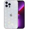 thumbnail image 1 of Compatible con iPhone 13 Pro Max, funda transparente con purpurina láser circular, suave y flexible, TPU y PC dura a prueba de golpes para mujeres y niñas, funda para teléfono, 1 of 7