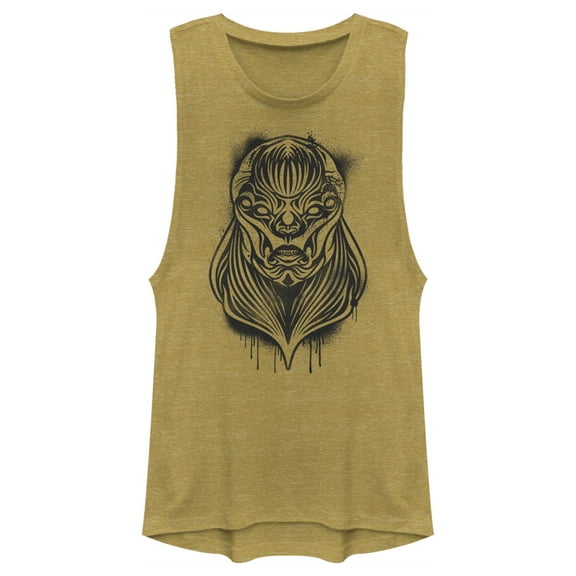 Junior's Marvel Eternals Kro Spray Paint  Festival Muscle Graphic Tee Gold Heather X Small