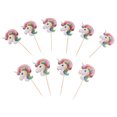 thumbnail image 3 of 30 Piezas Magical Unicorn Cupcake Topper Wooden Sticks Birthday Food Picks Sunnimix Unicorn Cupcake Topper, 3 of 8