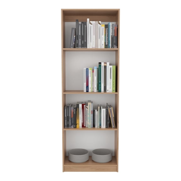 Xukmct 4 Tier Wood Bookcase Bookshelf for Living Room, Office, Brown