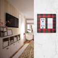 thumbnail image 5 of Yayeee Rocker Switch Wall Plate 1-Gang 4.6"x2.9" Home Decorative Outlet Cover, Red and Blue Pattern, 5 of 6