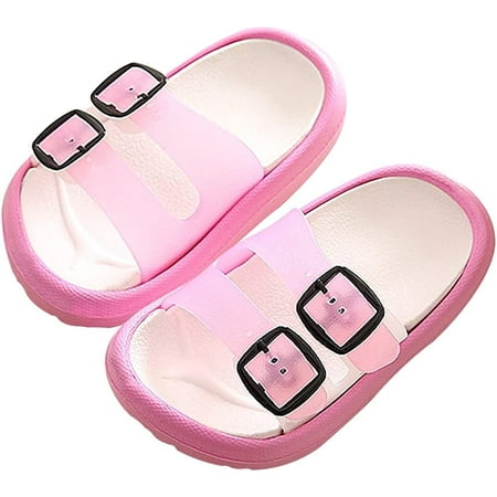 

Toddler Little Kids Summer Sandals Non-Slip Boy Girl Slide Lightweight Beach Water Shoes Shower Pool Slippers