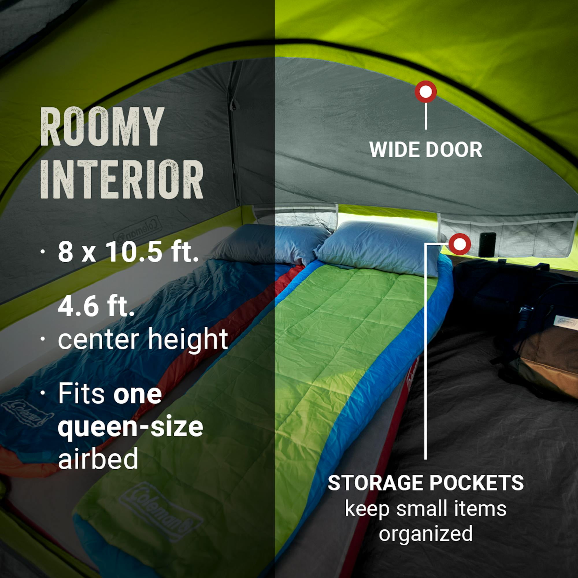 Coleman Skydome™ 4-Person Camping Tent with Screen Room, Rock Grey
