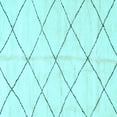 thumbnail image 1 of Ahgly Company Indoor Square Solid Light Blue Modern Area Rugs, 6' Square, 1 of 4