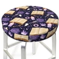 thumbnail image 3 of Haiem Lavender Flowers Cushion Round Bar Chair Seat Cover Bar Chair Cushion Covers Elastic Washable Bar Chair Cover,Protects from Scratches and Stains-14 inch, 3 of 7