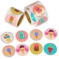 Playbees Ice Cream Parlor Stickers for Kids - 200 Pack of Sweets Themed Designs - Kids DIY Educational Arts and Crafts, Scrapbooking, Teacher Awards, Classroom Prizes, Encouragement
