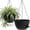 Black, variant on 13 Inch 2 Pack Large Self Watering Hanging Planters for Indoor Outdoor Plants, Hanging Plant Pots with Removable 50 Oz Reservoir, Plastic Hanging Basket for Window Porch Garden,