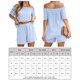 thumbnail image 2 of Conjunto De Pantalones Cortos Y Camisa De Manga Corta Conjunto de traje de 2 piezas Suelto Color sólido Casual para vacaciones (Azul S) Cgtredaw para Mujer Azul T XXL, 2 of 5