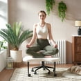 thumbnail image 6 of Pinmoco Cross Legged Office Chair, White Boucle Ergonomic Criss Cross Swivel Desk Chair, Heavy Duty Wide Seat for Meditation & ADHD, Armless, 6 of 14