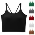 thumbnail image 4 of Lovskoo 2024 Seamless Bras for Women Wireless Bralettes U-Shaped Back Camisole Summer Wear Built In Bras Short Underwear White, 4 of 4